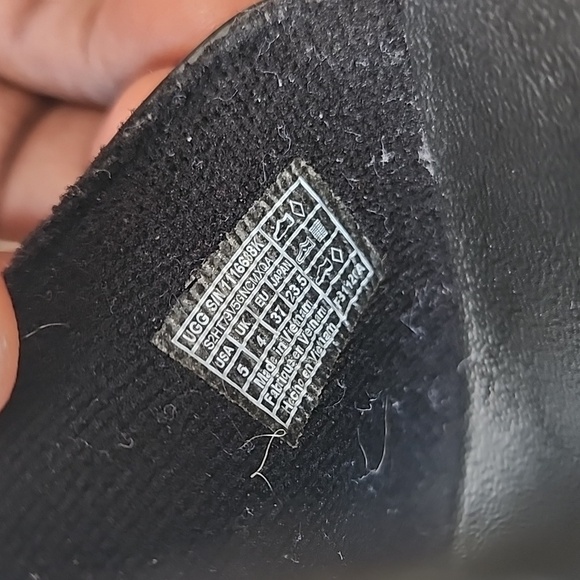 UGG Black Glitter Slides Comfortable Sandals Sn 1116688K Size 5 - Picture 8 of 8